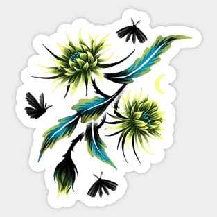 Queen of the Night - Teal Sticker